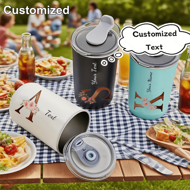 Coffee Equipment For Camping - Özel Çiçek Desenli Monogram Baş Harfli